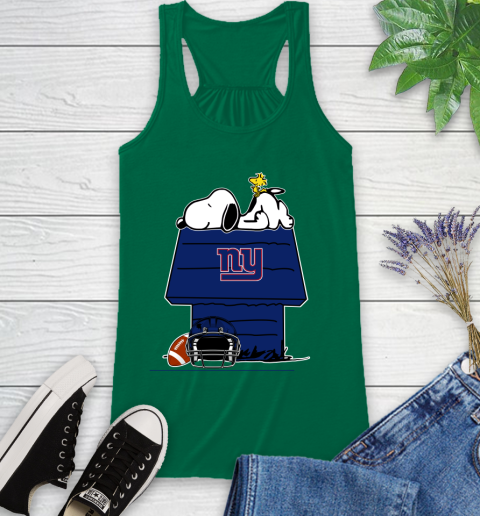 New York Giants NFL Football Snoopy Woodstock The Peanuts Movie Racerback Tank 7