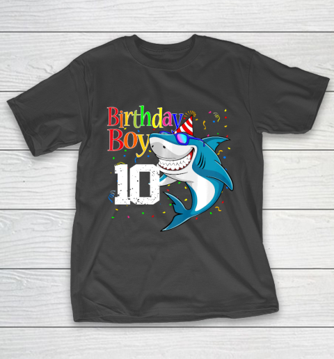 Kids 10th Birthday Boy Shark Shirts 10 Jaw Some Four Tees Boys 10 Years Old T-Shirt