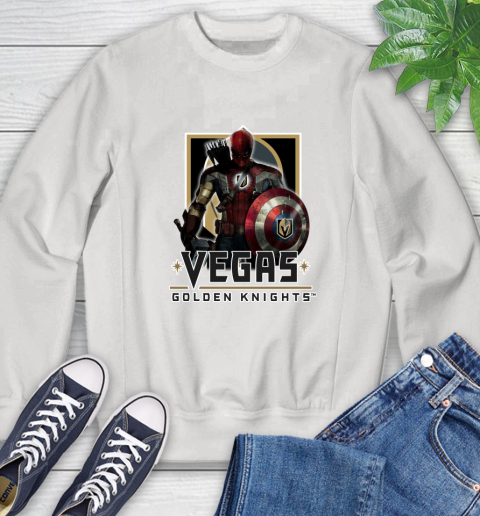 NHL Captain America Thor Spider Man Hawkeye Avengers Endgame Hockey Vegas Golden Knights Sweatshirt
