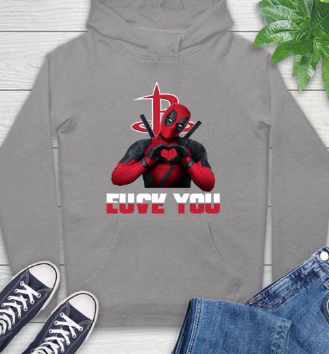 NBA Houston Rockets Deadpool Love You Fuck You Basketball Sports Hoodie 6