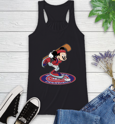 NHL Hockey Montreal Canadiens Cheerful Mickey Disney Shirt Racerback Tank