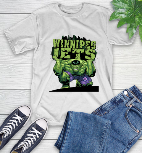 Winnipeg Jets NHL Hockey Incredible Hulk Marvel Avengers Sports T-Shirt
