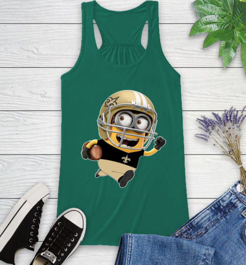 NFL New Orleans Saints Minions Disney Football Sports Racerback Tank 7