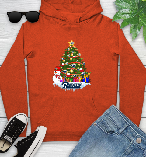 Los Angeles Rams Merry Christmas NFL Football Sports Youth Hoodie 5