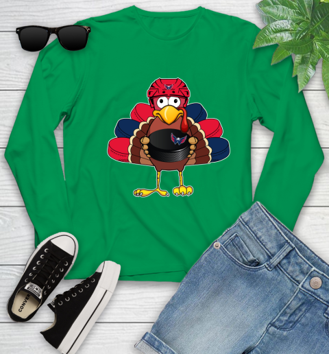 Washington Capitals Turkey Thanksgiving Day Youth Long Sleeve 6