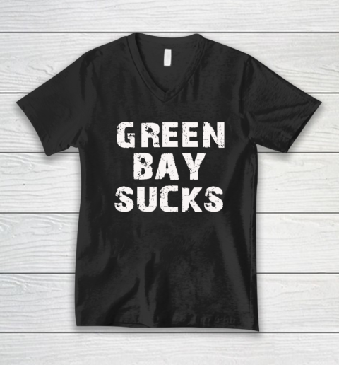 Green Bay Sucks V-Neck T-Shirt