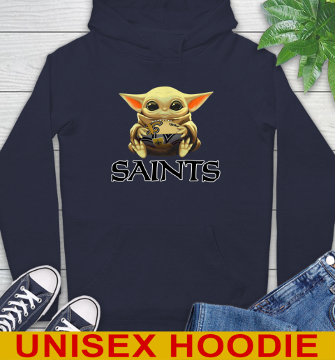 NFL Football New Orleans Saints Baby Yoda Star Wars Shirt Hoodie 4