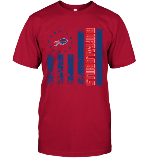 Buffalo Bills With American Flag Short Sleeve Shirt