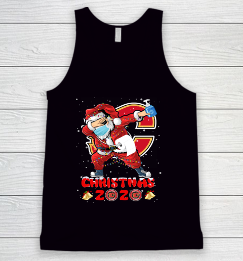 Calgary Flames Funny Santa Claus Dabbing Christmas 2020 NHL Tank Top