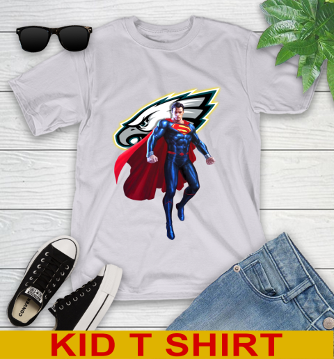 NFL Superman DC Sports Football Philadelphia Eagles Youth T-Shirt 5