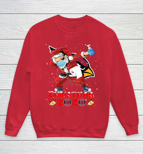 Arizona Cardinals Funny Santa Claus Dabbing Christmas 2020 NFL Youth Sweatshirt 7