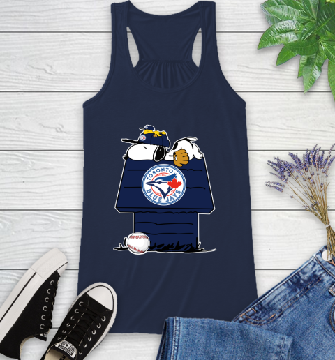 MLB Toronto Blue Jays Snoopy Woodstock The Peanuts Movie Baseball T Shirt Racerback Tank 10