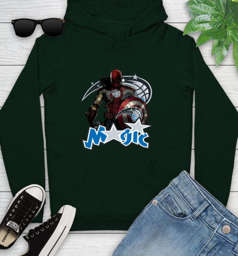 Philadelphia 76ers NBA Basketball Captain America Thor Spider Man Hawkeye Avengers Youth Hoodie 13