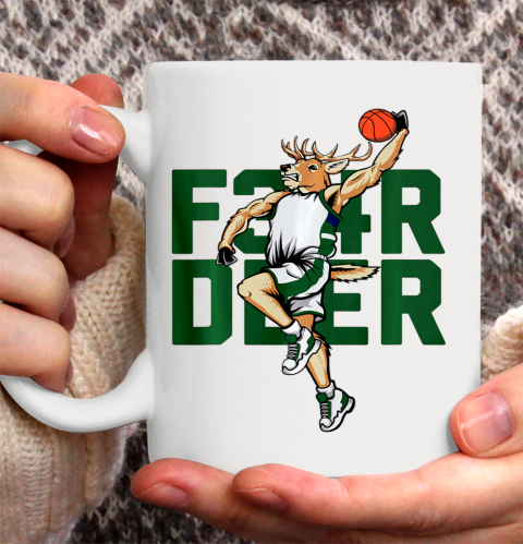 Fear Deer Milwaukee Basketball and Hunting Bucks Hobby Ceramic Mug 11oz