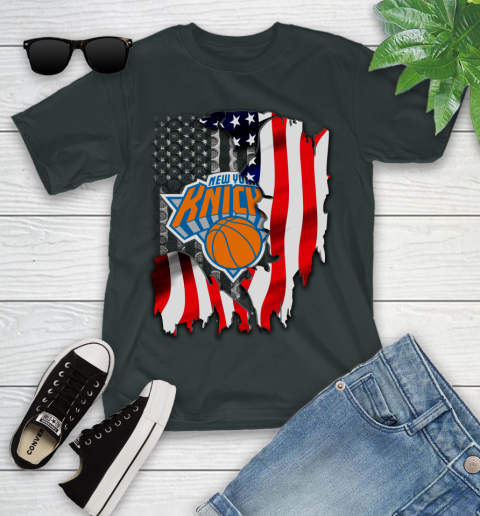 New York Knicks NBA Basketball American Flag Youth T-Shirt 6