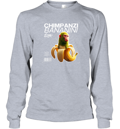 Chimpanzi Bananini monkey banana Long Sleeve T-Shirt