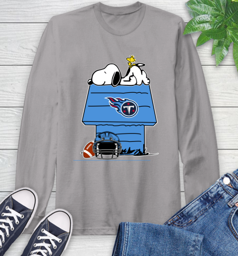 Tennessee Titans NFL Football Snoopy Woodstock The Peanuts Movie Long Sleeve T-Shirt 6