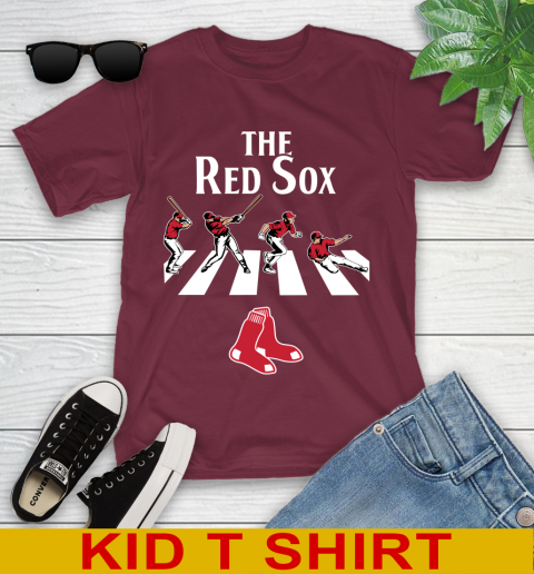 MLB Baseball Boston Red Sox The Beatles Rock Band Shirt Youth T-Shirt 5