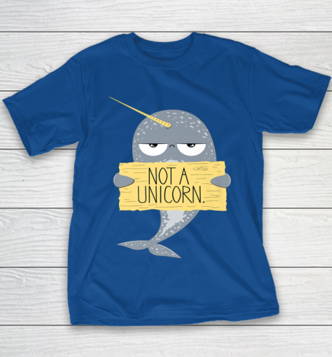 Not A Unicorn Cute Funny Narwhal Graphic Youth T-Shirt 8