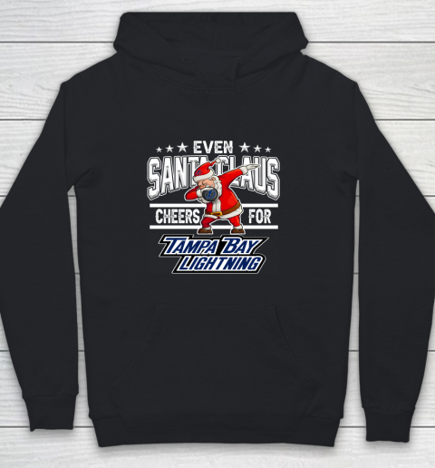 Tampa Bay Lightning Even Santa Claus Cheers For Christmas NHL Youth Hoodie