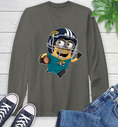 NFL Jacksonville Jaguars Minions Disney Football Sports Long Sleeve T-Shirt 8