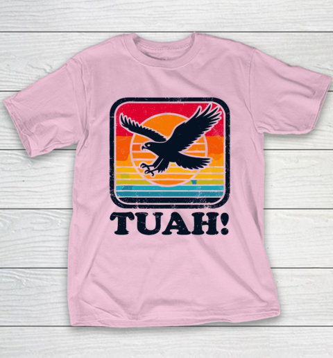 Funny Hawk Tuah Tush Camping Hiking Sarcastic Youth T-Shirt 6