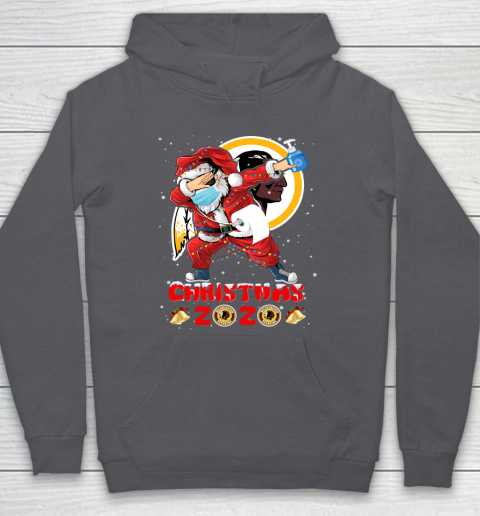 Washington Redskins Funny Santa Claus Dabbing Christmas 2020 NFL Hoodie 4