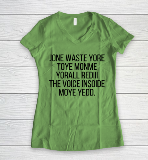 Blink 182 I Miss You Funny Jone Waste Yore Women's V-Neck T-Shirt 5