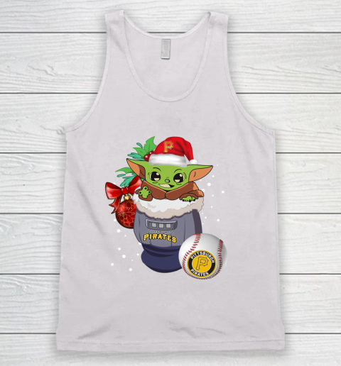 Pittsburgh Pirates Christmas Baby Yoda Star Wars Funny Happy MLB Tank Top 2