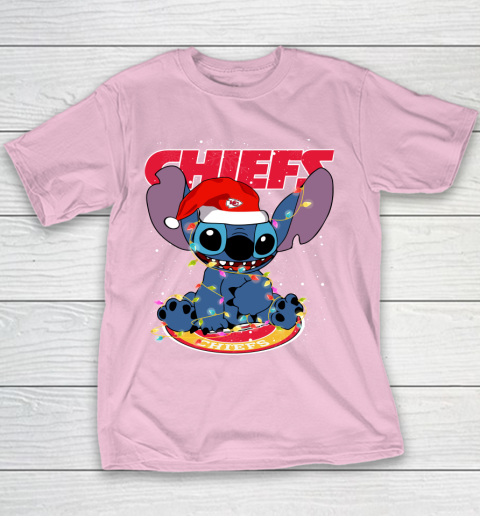 Kansas City Chiefs NFL Football noel stitch Christmas Youth T-Shirt 5