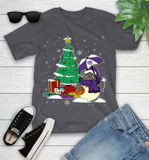 Sacramento Kings NBA Basketball Cute Tonari No Totoro Christmas Sports Youth T-Shirt 6