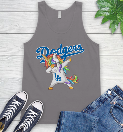 Los Angeles Dodgers MLB Baseball Funny Unicorn Dabbing Sports Tank Top 7