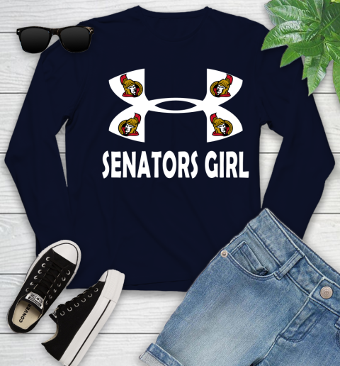 NHL Ottawa Senators Girl Under Armour Hockey Sports Youth Long Sleeve 2