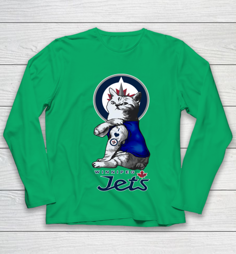 NHL My Cat Loves Winnipeg Jets Hockey Youth Long Sleeve 4