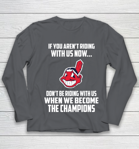 MLB Cleveland Indians Baseball We Become The Champions Youth Long Sleeve 6