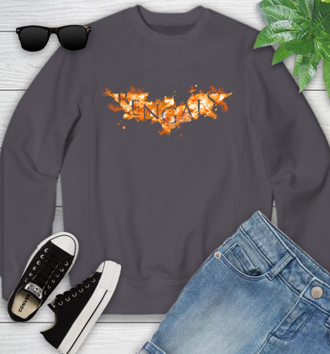 NFL Cincinnati Bengals Batman Logo DC Football Sports Shirt Youth Sweatshirt 6 NFL Cincinnati Bengals Batman Logo DC Football Sports Shirt Youth Sweatshirt - Image 6