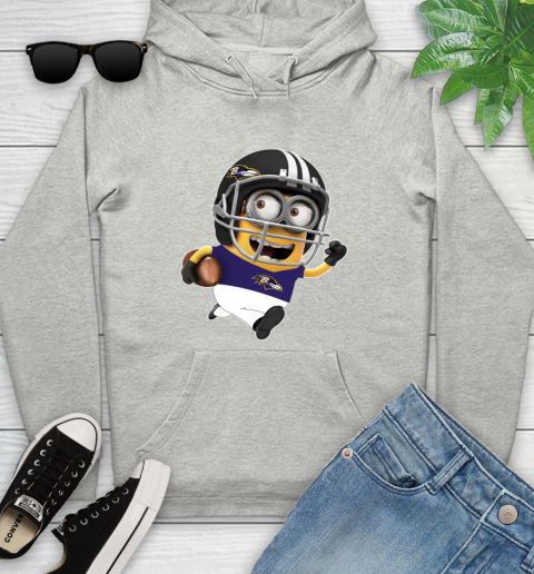 NFL Baltimore Ravens Minions Disney Football Sports Youth Hoodie