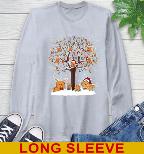 Chow Chow dog pet lover light christmas tree shirt 60