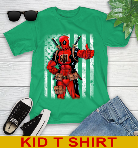 NHL Hockey Washington Capitals Deadpool American Flag Shirt Youth T-Shirt 7