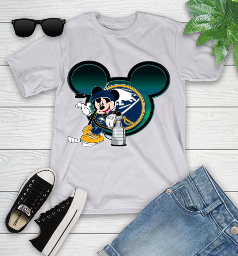 NHL Buffalo Sabres Stanley Cup Mickey Mouse Disney Hockey T Shirt Youth T-Shirt 4