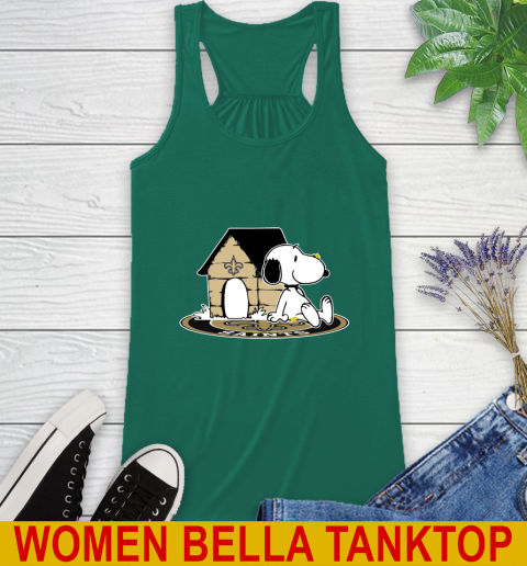 NFL Football New Orleans Saints Snoopy The Peanuts Movie Shirt Racerback Tank 7