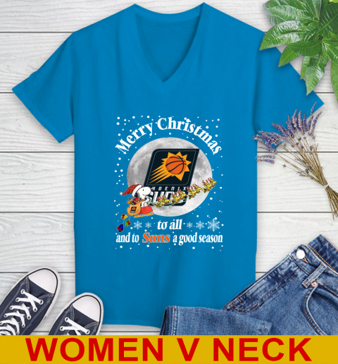 Phoenix Suns Merry Christmas To All And To Suns A Good Season NBA Basketball Sports Women's V-Neck T-Shirt 7