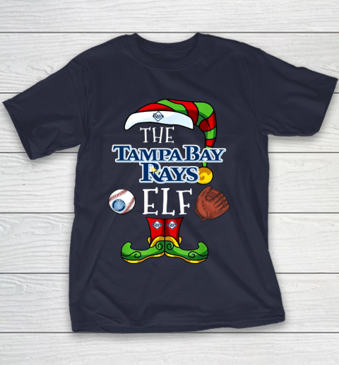 Tampa Bay Rays Christmas ELF Funny MLB Youth T-Shirt 2
