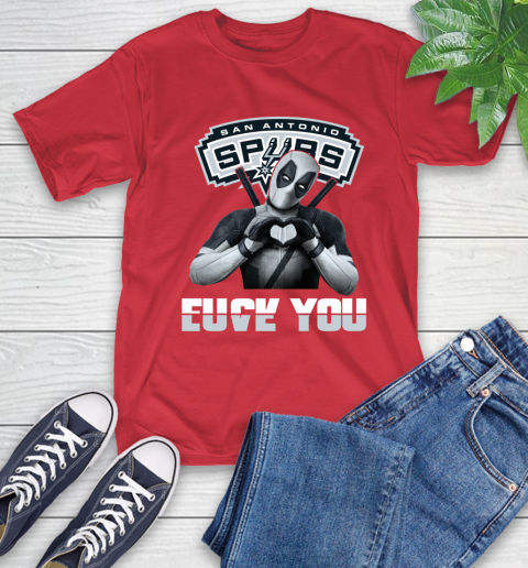 NBA San Antonio Spurs Deadpool Love You Fuck You Basketball Sports T-Shirt 11