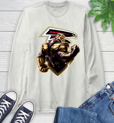 NFL Thanos Avengers Endgame Football Sports Atlanta Falcons Long Sleeve T-Shirt 12
