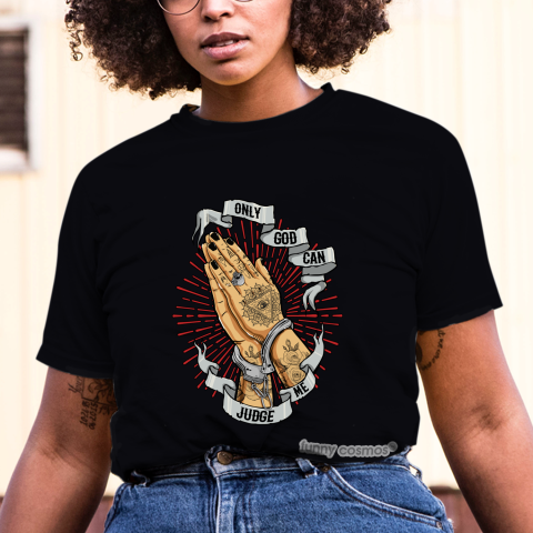 Air Jordan 1 Smoke Grey Chicago Matching Sneaker Tshirt Only God Can Judge Me Red and White Jordan Tshirt