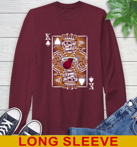 Miami Heat NBA Basketball The King Of Spades Death Cards Shirt Long Sleeve T-Shirt 7