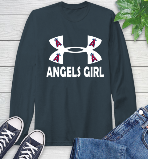 MLB Los Angeles Angels Under Armour Baseball Sports Long Sleeve T-Shirt 9
