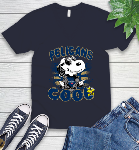 NBA Basketball New Orleans Pelicans Cool Snoopy Shirt V-Neck T-Shirt 2