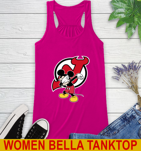 New Jersey Devils NHL Hockey Dabbing Mickey Disney Sports Racerback Tank 9 New Jersey Devils NHL Hockey Dabbing Mickey Disney Sports Racerback Tank - Image 9